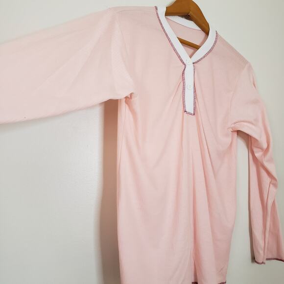 NWOT Lightweight Pajama Set Pants & Long Sleeve Top Pink Size Medium - Picture 6 of 9